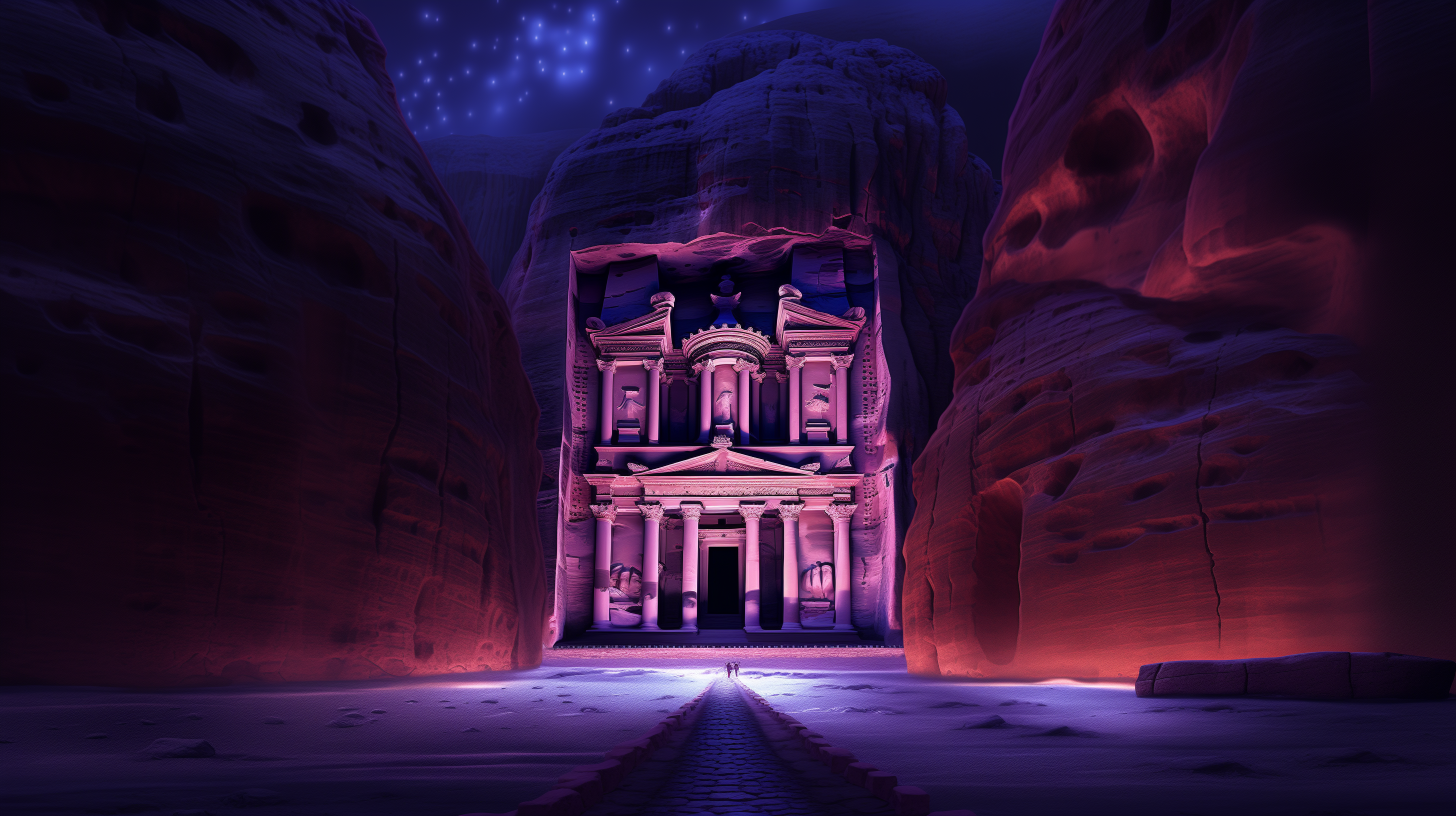 Petra reinterpretada por IA